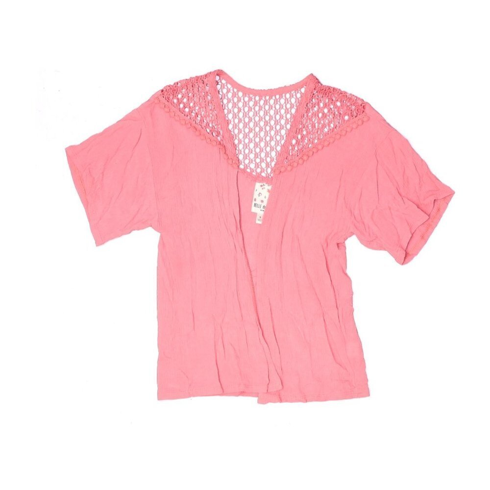 Belle Du Jour Girls Pink Cardigan Small